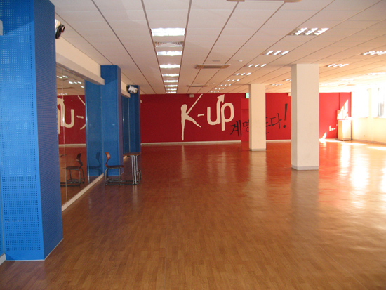 방음시설, 대형거울이 설치된 체육대학 내 멀티 짐의 내부모습 박재현 준기자