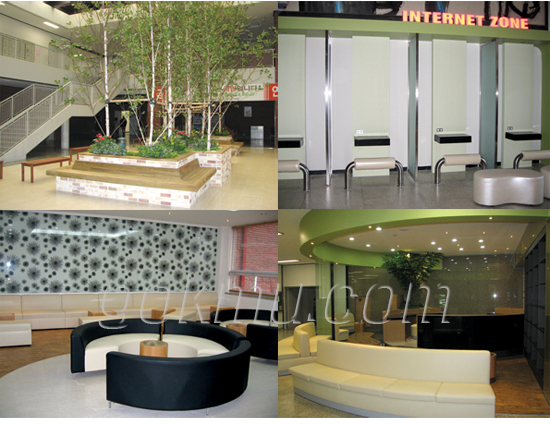 사진은 리모델링으로 새로운 모습을 갖춘 영암관 2층의 토론장, 사회관 우측 로비, 영암관 1층의 인터넷 존, 사회관 1층 로비(시계방향 순).