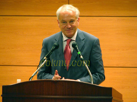 강연 중인 Norbert Baas 주한 독일대사. 이은비 기자