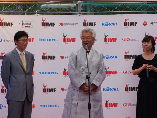 강신성일 대구국제뮤지컬페스티벌 이사장과 배성혁 대구국제뮤지컬페스티벌 집행위원장 정완식 기자