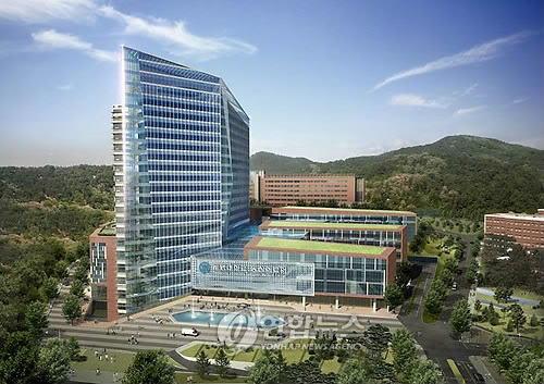 (대구=연합뉴스) 오는 2013년 완공을 목표로 지난 달 말 설계작업이 시작된 계명대 성서캠퍼스 동산의료원 조감도. 2009. 8.18 동산의료원 제공