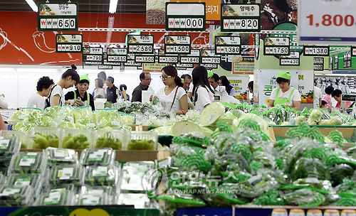 신선식품물가 큰폭 상승(자료사진)